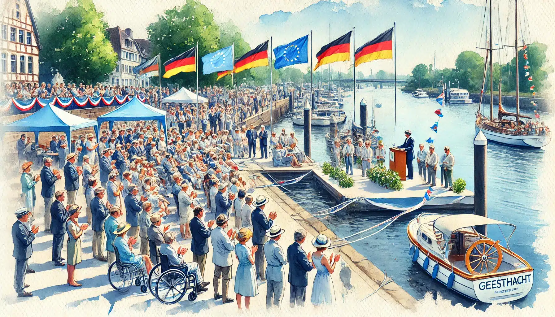 Verleihung der Blauen Flagge im Motor-Yacht-Club Geesthacht